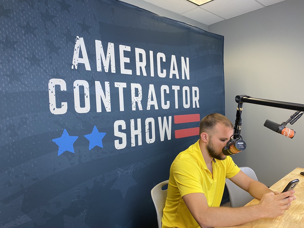 Recording in the American Contractor Show studio