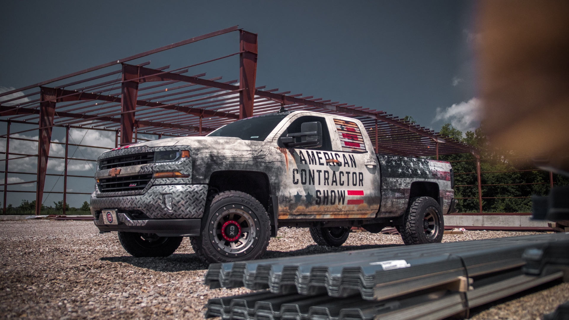 ACS truck with building materials